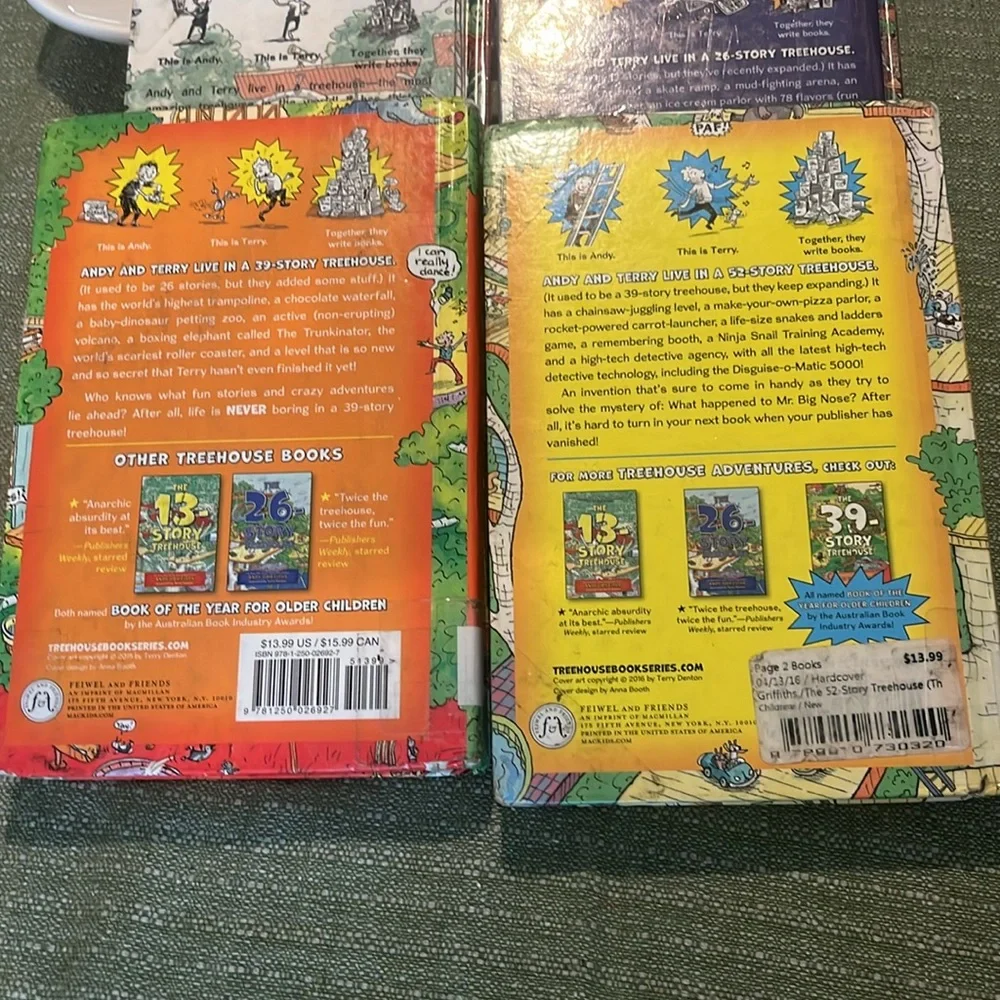 Treehouse Books Collection Andy Griffiths 6 Books Bundle 13, 26, 39, 52, 65, 117